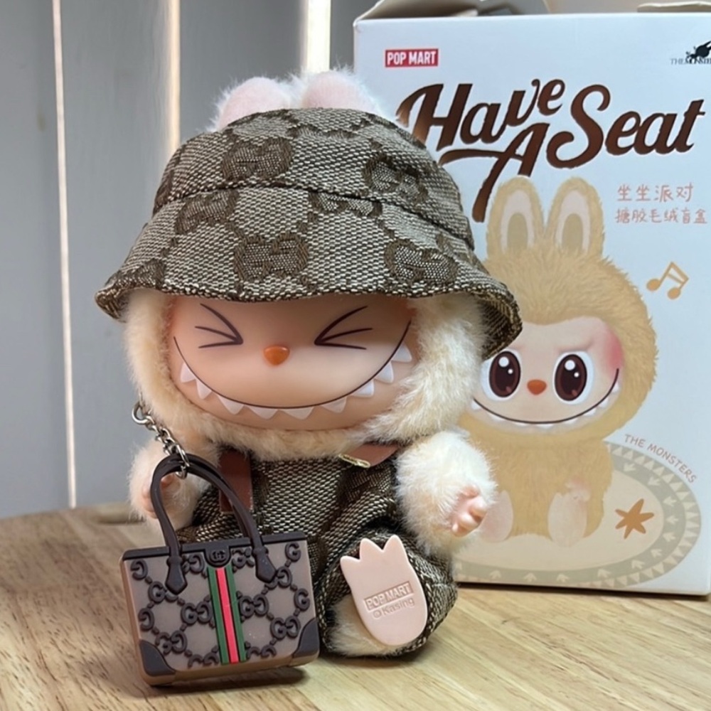 La Bubu in Gucci outfit. Labubu
